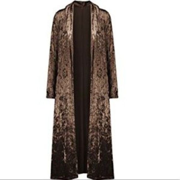 NEW Long Velvet Maxi Cardigan - Picture 3 of 6